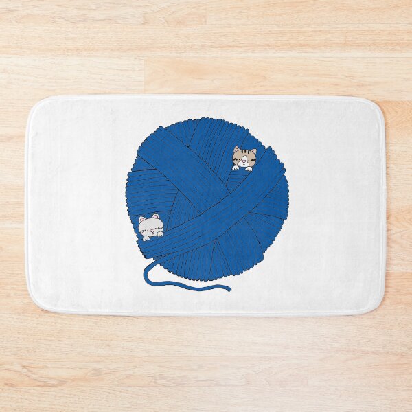 Artikelvorschau, Kitty und Hannah Yarn Ball-Pure Blue entworfen und verkauft von mochinumnums.