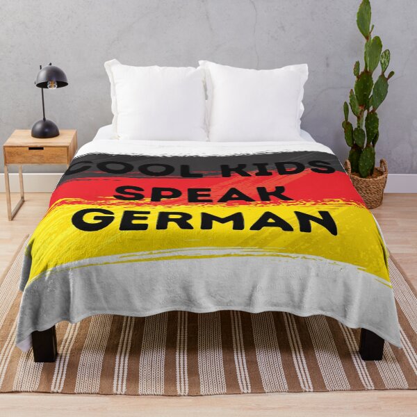 Item preview, COOL KIDS SPEAK GERMAN Language Quote Flag designed and sold by a-little-ink.
