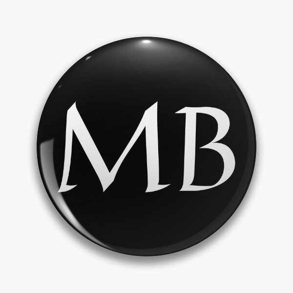 Item preview, MB black and white initials monogramed designed and sold by Abbara.