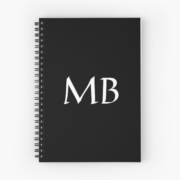 Item preview, MB black and white initials monogramed designed and sold by Abbara.