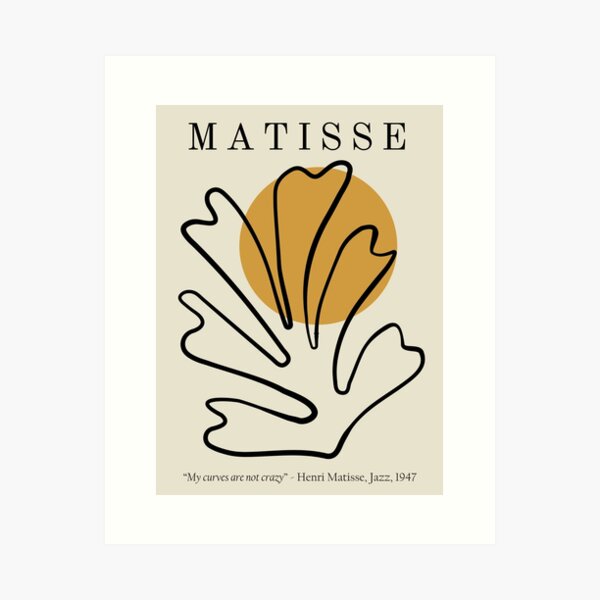 Item preview, Henri Matisse - Cutouts Lithograph Design - My Curves Are Not Crazy designed and sold by artswag.