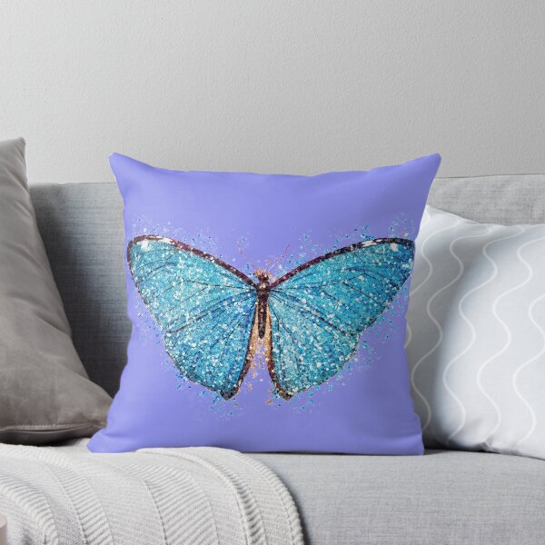 Item preview, Beautiful Blue Butterfly with Glitter, artistic drawing. designed and sold by 2AcesDesign.