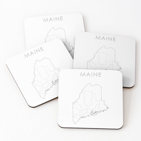 Item preview, Maine Silver State Counties Map designed and sold by Alo.