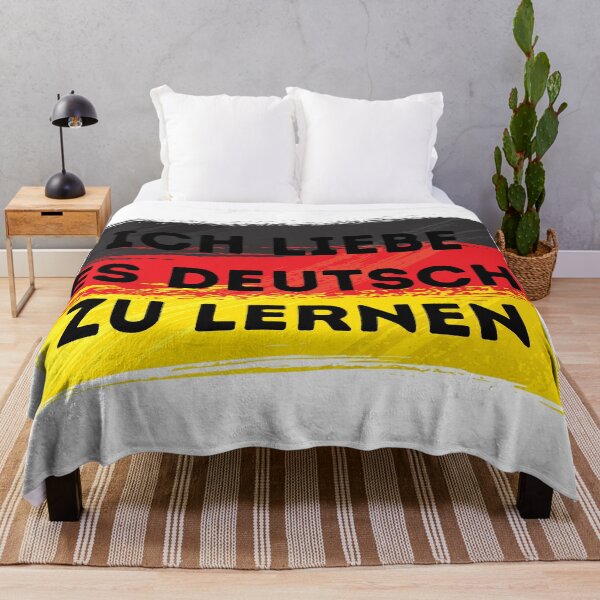 Item preview, I LOVE LEARNING GERMAN Language Quote Flag designed and sold by a-little-ink.