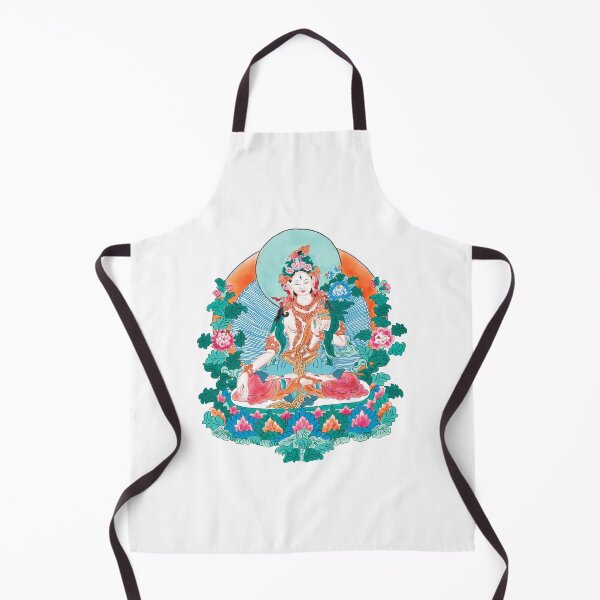 Item preview, Watercolor Illustration of White Tara Thangka | 白度母 designed and sold by iswenyi.