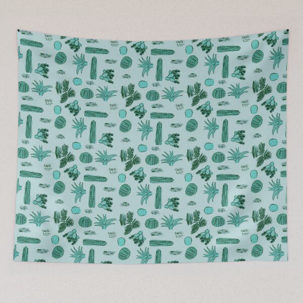 Item preview, Bloomin’ Cacti in Turquoise designed and sold by mossandhoney.