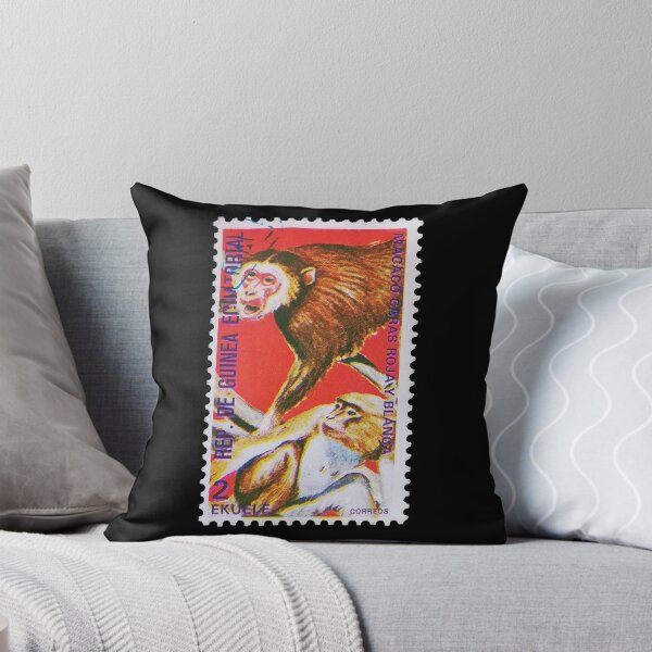Item preview, Republic of Guinea - Vintage Monkeys Red Stamp  designed and sold by StampCollection.