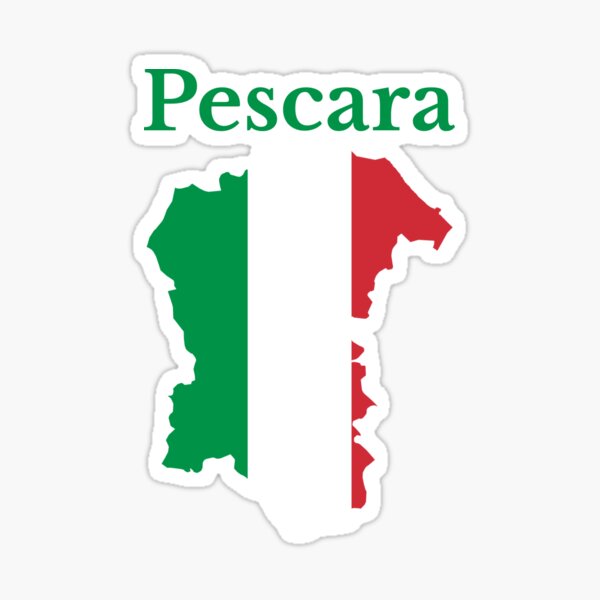 Province of Pescara Map, Italian Province. Sticker