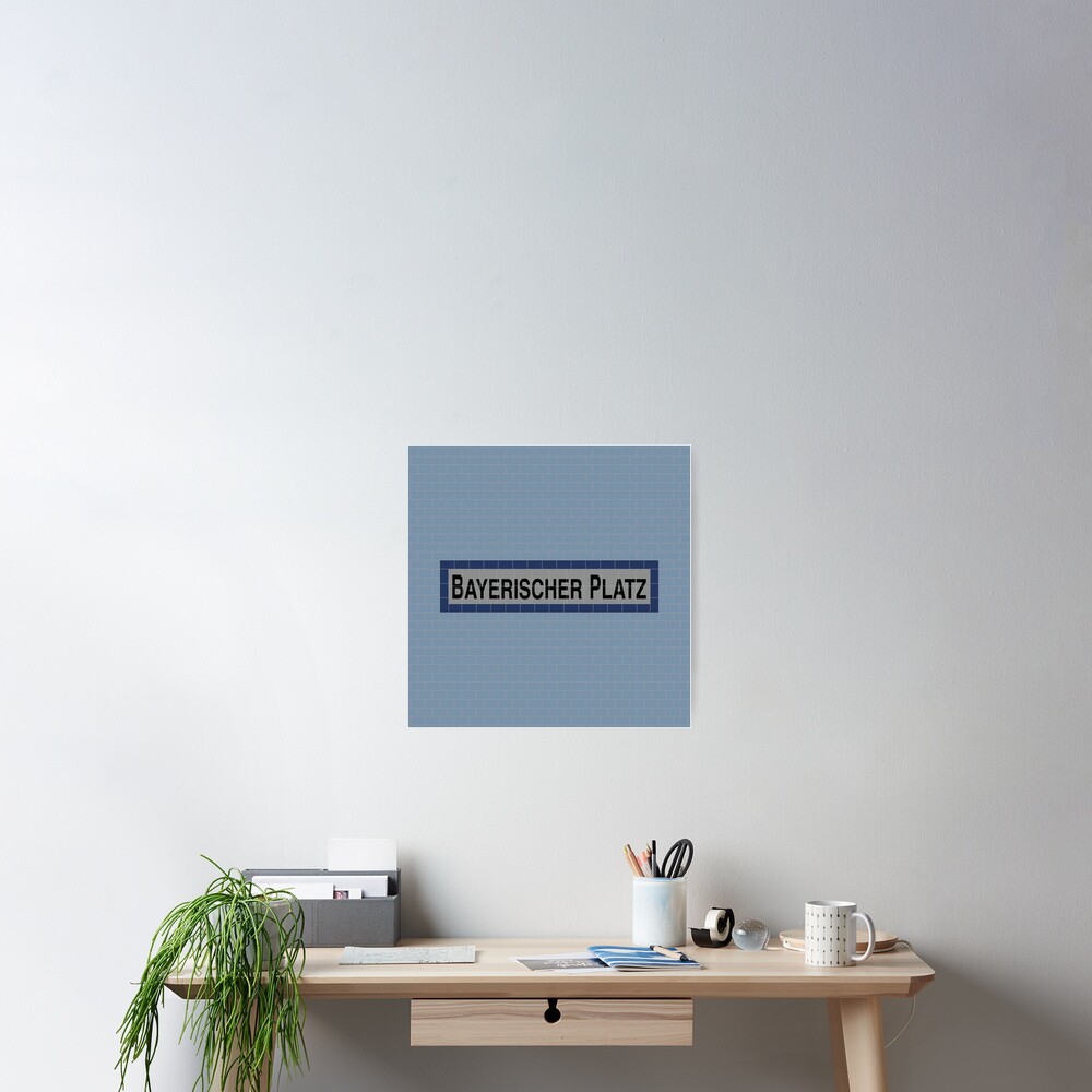 Bayerischer Platz Station Tiles (Berlin U4) Poster
