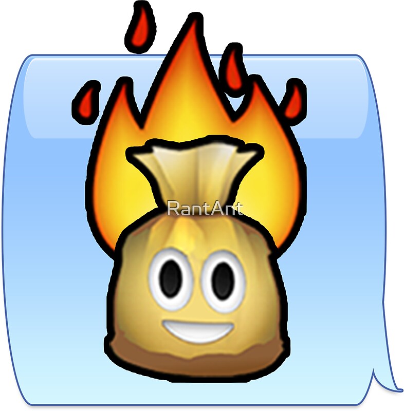 "Flaming Bag of Poop Emoji" Stickers by Aaron Hamilton Gold Redbubble