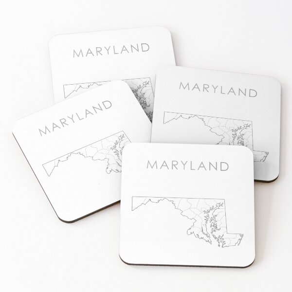 Item preview, Maryland Silver State Counties Map designed and sold by Alo.