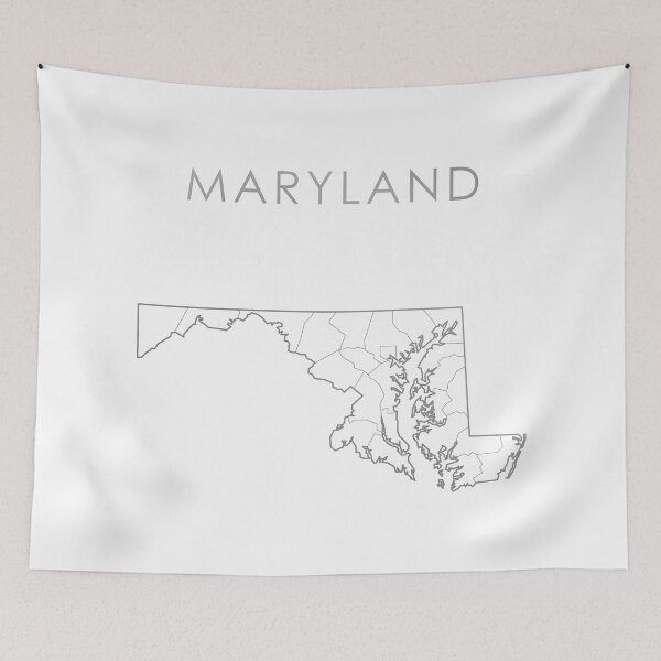 Item preview, Maryland Silver State Counties Map designed and sold by Alo.