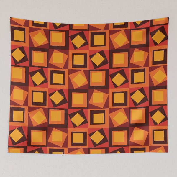 Item preview, Tilted Squares Geometric Pattern – Orange designed and sold by RoguePatterns.