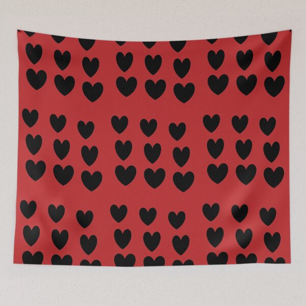 Item preview, Black hearts on burgundy designed and sold by tetibright.