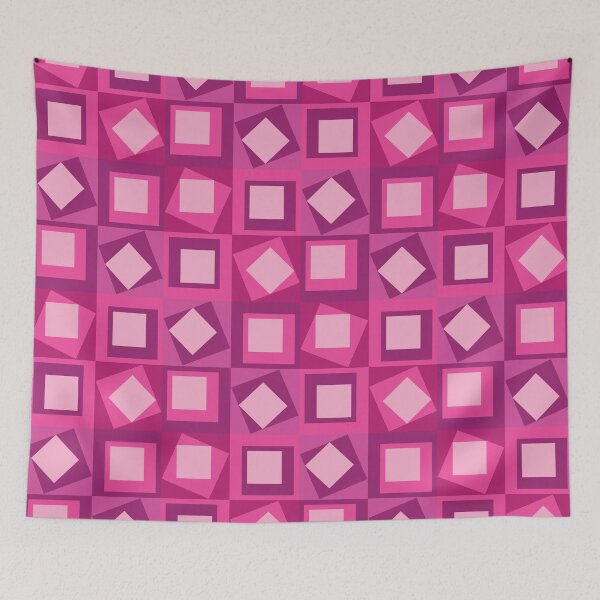 Item preview, Tilted Squares Geometric Pattern – Fuchsia designed and sold by RoguePatterns.