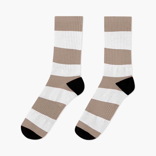 Item preview, Medium WARM TAUPE and WHITE Horizontal STRIPES designed and sold by RachelMacht.
