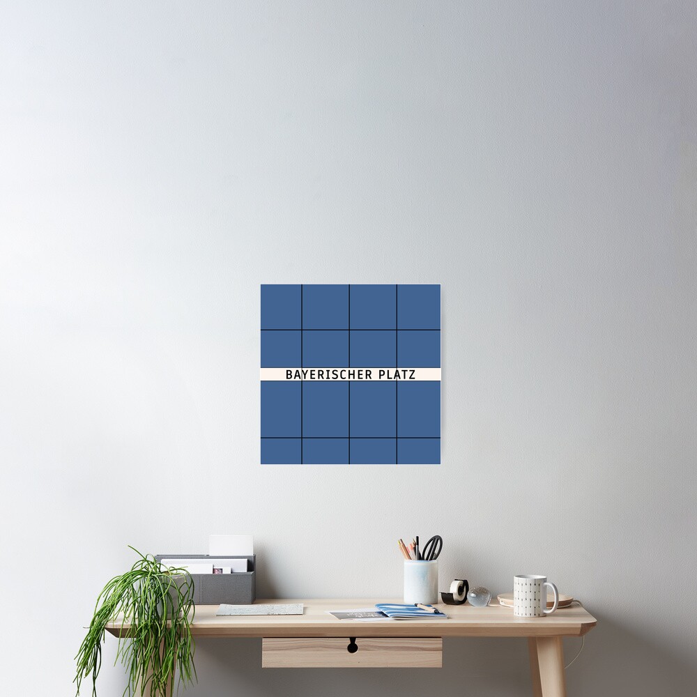 Bayerischer Platz Station Tiles (Berlin U7) Poster