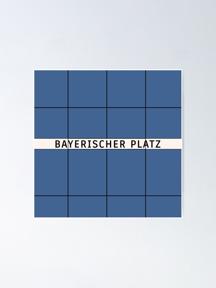 Alternate view of Bayerischer Platz Station Tiles (Berlin U7) Poster