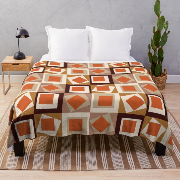 Item preview, Tilted Squares Geometric Pattern – Beige designed and sold by RoguePatterns.