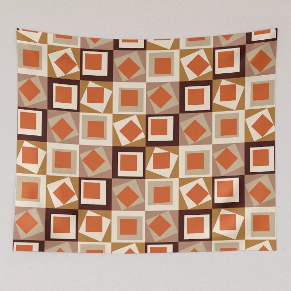 Item preview, Tilted Squares Geometric Pattern – Beige designed and sold by RoguePatterns.