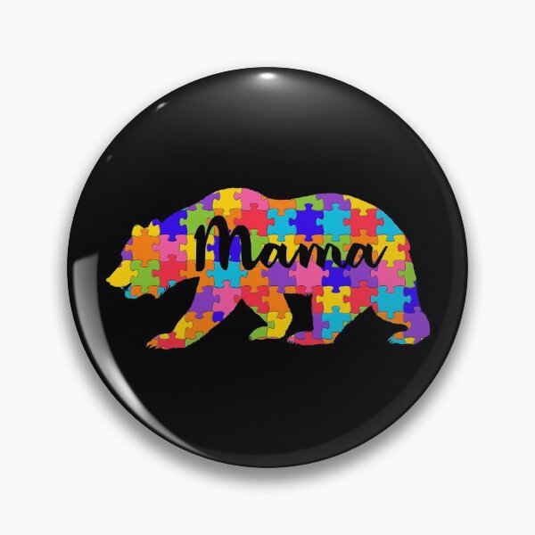 Item preview, Mama Bear Colorful Autism Support Puzzle designed and sold by peaktee.