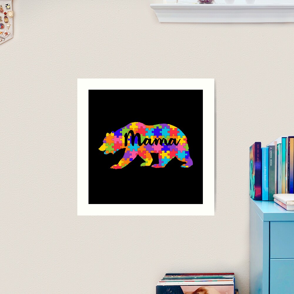 Mama Bear Autism Awareness - Love Support Mo Canvas Print / Canvas Art by  Hello Gifts - Fine Art America