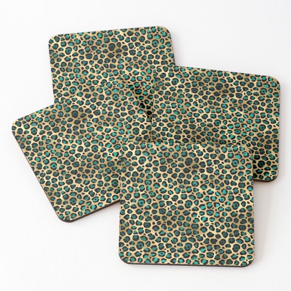 Item preview, Green and Gold Leopard Print Pattern designed and sold by RougeAtelier.