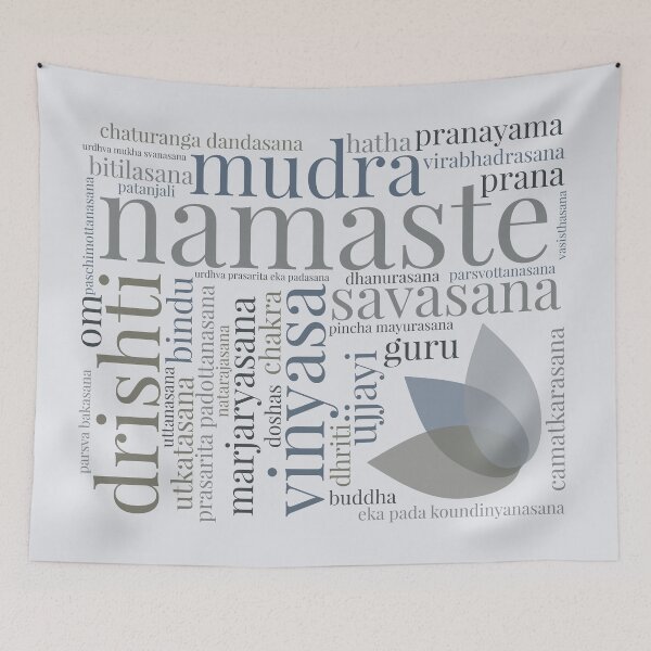 Item preview, Yoga Terms and Poses Word Cloud designed and sold by mymymagic.