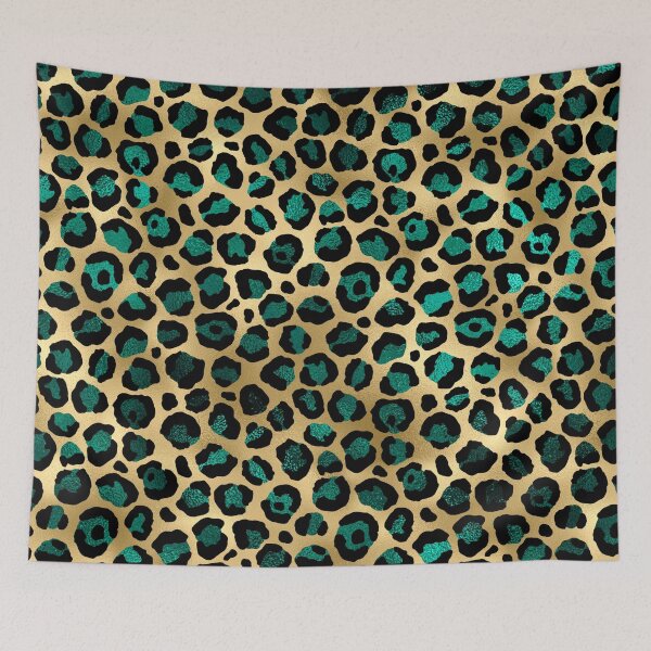 Item preview, Green and Gold Leopard Print Pattern designed and sold by RougeAtelier.