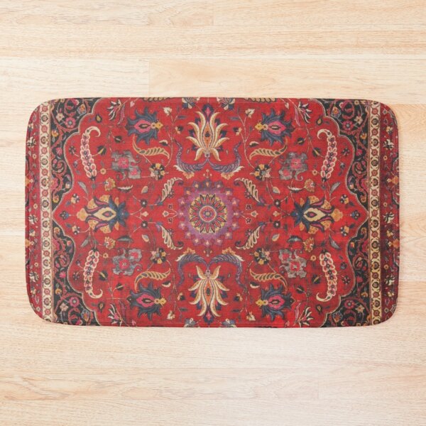 Item preview, Red Persian Rug Vintage Carpet Pattern designed and sold by Vicky Brago-Mitchell®.