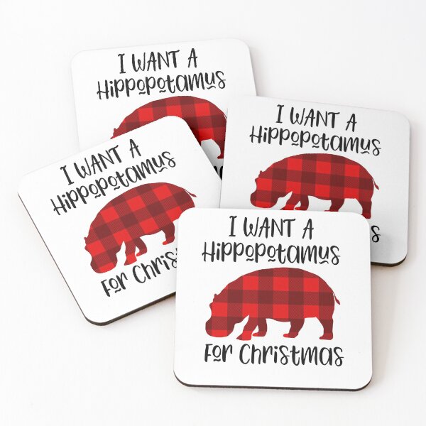 Item preview, Christmas Tee Shirt | I Want A Hippopotamus for Christmas | Womens Mens Kids T-Shirt,Cute and Funny Gift idea woMen’s Long Sleeve Shirt designed and sold by ngbaldera.