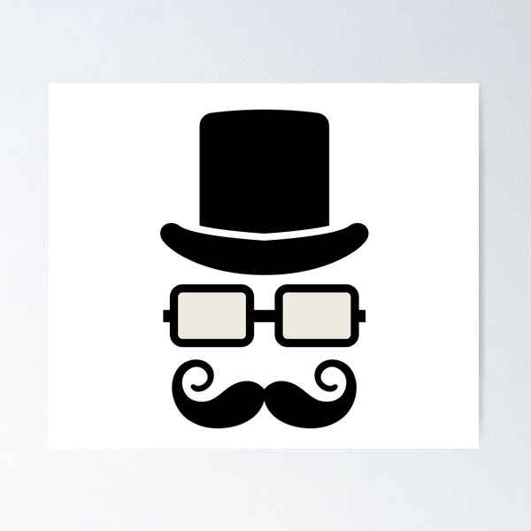 Item preview, Mustache And Wayfarer Glasses designed and sold by All in One  Design.