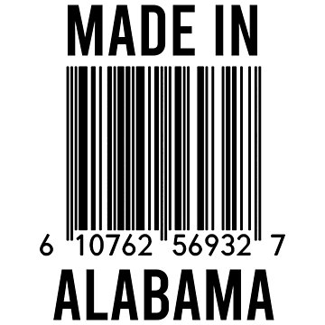 Artwork thumbnail, Made In Alabama by RandomStuffShop