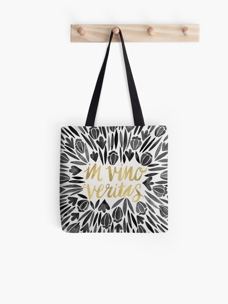 black and gold tote bag