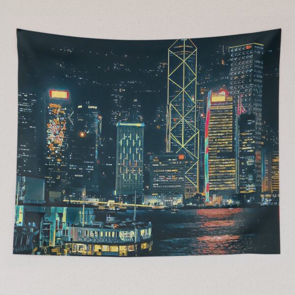 Item preview, Hong Kong Skyline designed and sold by SofiaStutio.