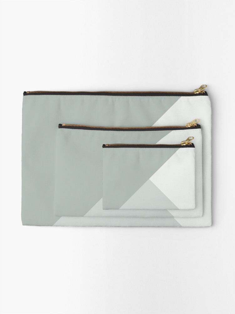 Alternate view of Gradient Geometry - Ash Zipper Pouch