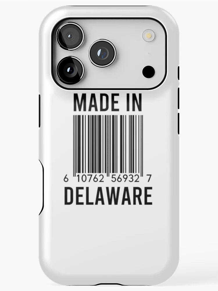 Thumbnail 1 of 4, iPhone Case, Made In Delaware designed and sold by RandomStuffShop.