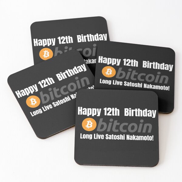 Item preview, Happy 12th Birthday Bitcoin - Long Live Satoshi Nakamoto designed and sold by Cryptohaven.