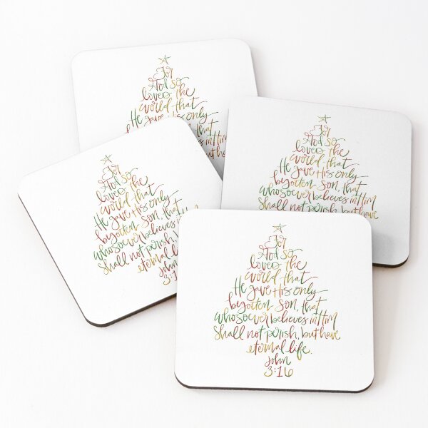 Item preview, John 3:16 Christmas Tree designed and sold by thomaslettering.