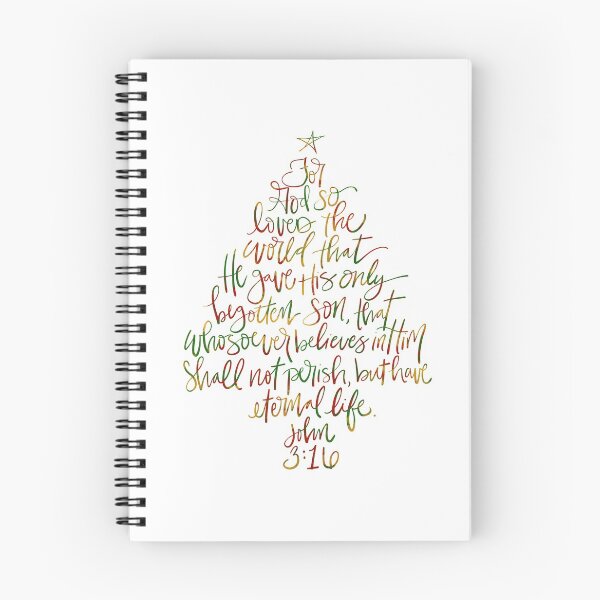 Artikelvorschau, Johannes 3:16 Weihnachtsbaum entworfen und verkauft von thomaslettering.
