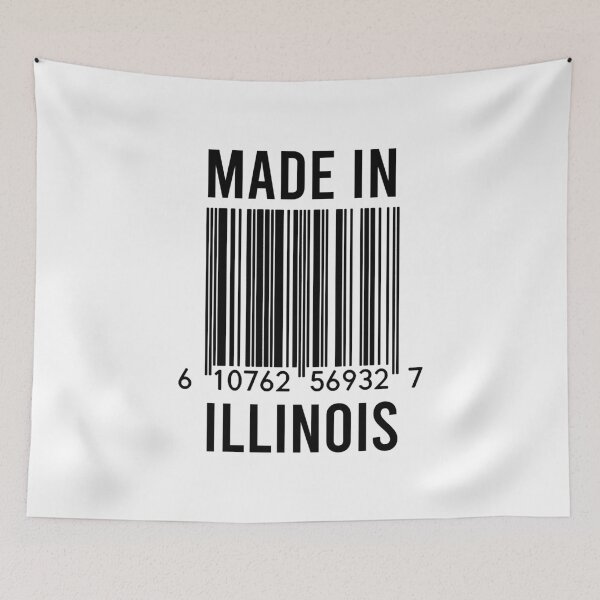 Aperçu de l'œuvre Fabriqué en Illinois créée et vendue par RandomStuffShop.