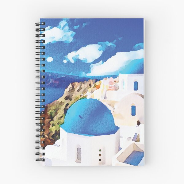 Item preview, Santorini island, whitewashed buildings watercolour effect. designed and sold by Gerald Waters.