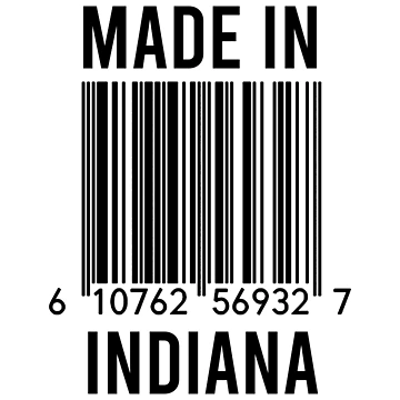 Artwork thumbnail, Made In Indiana by RandomStuffShop