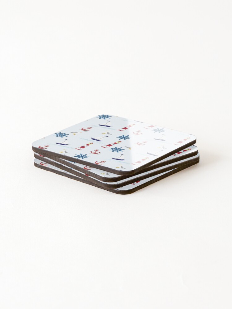 Thumbnail 4 of 5, Coasters (Set of 4), Sailor Pattern designed and sold by PatternPalace.