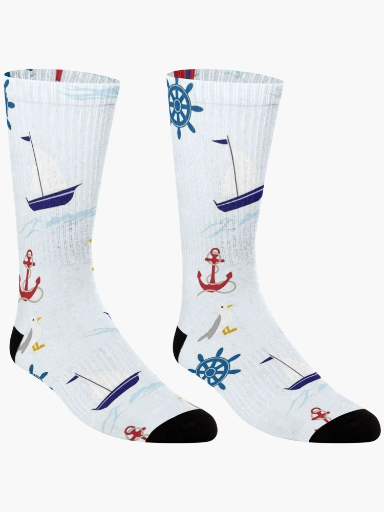Thumbnail 3 of 5, Socks, Sailor Pattern designed and sold by PatternPalace.