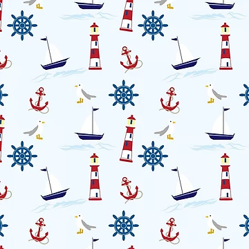 Artwork thumbnail, Sailor Pattern by PatternPalace