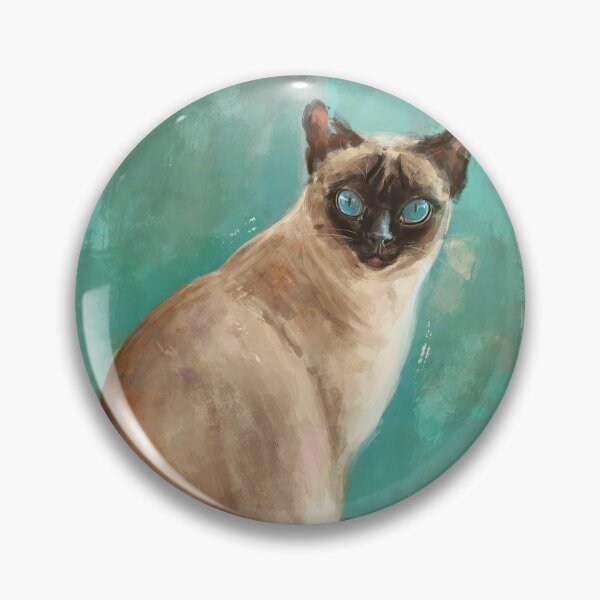 Item preview, Contemporary Painting of a Gorgeous Siamese Cat with Blue Eyes  designed and sold by ibadishi.