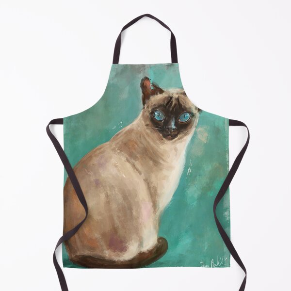 Item preview, Contemporary Painting of a Gorgeous Siamese Cat with Blue Eyes designed and sold by ibadishi.