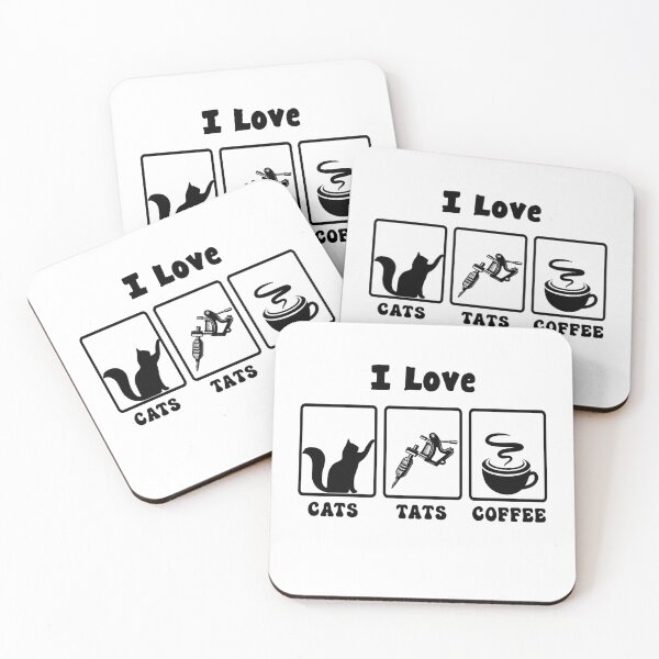 Artikelvorschau, Ich liebe Katzen, Tats und Kaffee entworfen und verkauft von LovenLaughter.