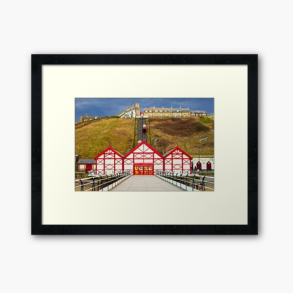 Saltburn by the Sea Pier and cliff lift Framed Art Print